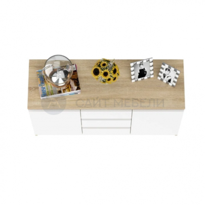 Комод Норд №3 (Дуб сонома/Белый)