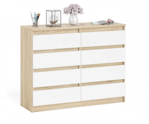 Комод Норд №4 (Дуб сонома/Белый)