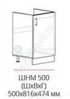 Кухня Бостон шкаф нижний под мойку шнм 500 (красный глянец)