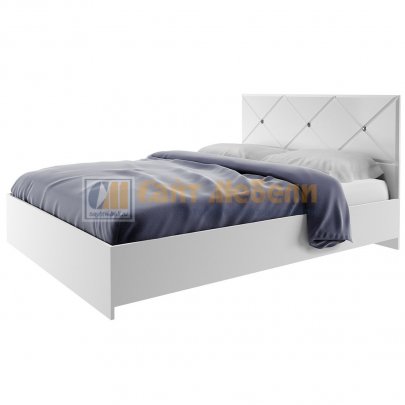 Кровать Ницца 1600х2000 (Белый/Белый глянец)