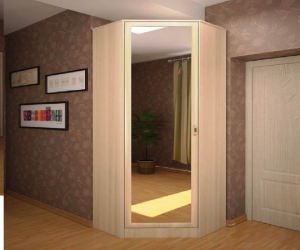 Шкаф угловой с зеркалом в МДФ рамке Муромец-2 (В ассортименте)