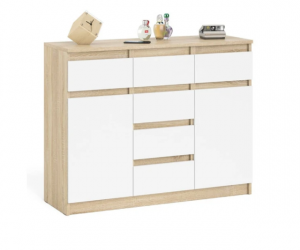 Комод Норд №5 (Дуб сонома/Белый)