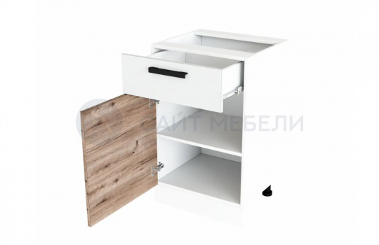 Kуxoнный гаpнитуp Эра 1.5 м (Дуб горный/Белый гладкий)