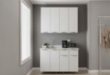 Кухонный гарнитур Роял 1,2 м ШВВ600, ШВВ600, ШНМ600, ШН600-1Я (МоноБелый)