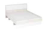 Кровать двуспальная Дублин КР-160 (Дуб крафт белый/Белый)