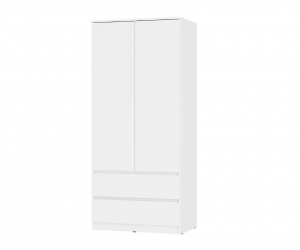 Шкаф 2-х створчатый Симпл ШК-03 (Белый)