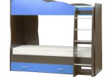 Двухъярусная кровать Юниор-2,1 (Венге / Синий)