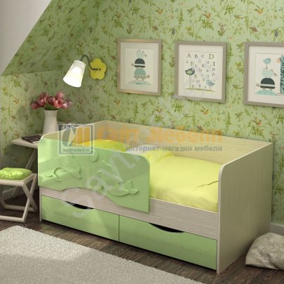 Кровать детская Алиса 1,8 кр-813 (Салатовый)