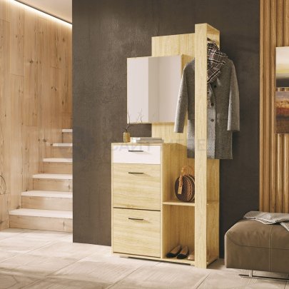 Прихожая Росс (Дуб сонома/Белый)