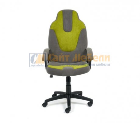 Кресло NEO 3 ткань флок (Серый/Олива)