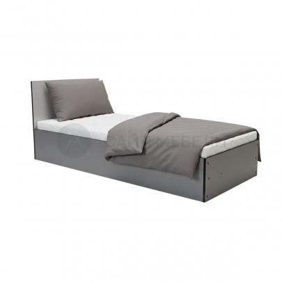 Кровать КР 900 90х200 (Серый/Графит)