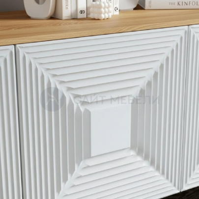 Комод-тумба Лаос (Дуб крафт/Моно Белый)