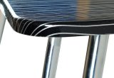 Стол обеденный прямоугольный МДФ ножки прямые (Страйп черный)