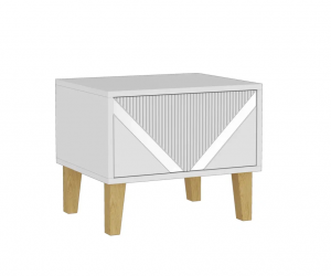 Прикроватная тумба Непал (Белый холст/Белый)