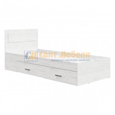 Кровать односпальная РЭД с ящиками 900х2000 (Дуб крафт белый)
