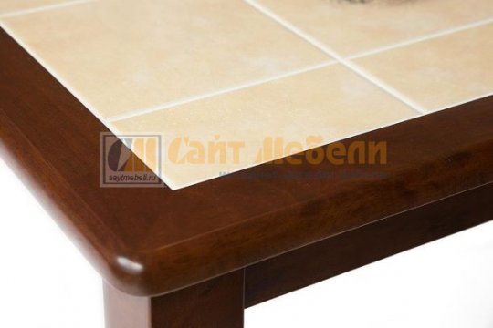 Кухонный стол с плиткой СТ 3045Р тёмный дуб (Дерево)