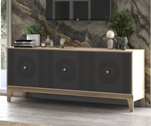 Комод Адриана (Дуб сонома/Грей софт)