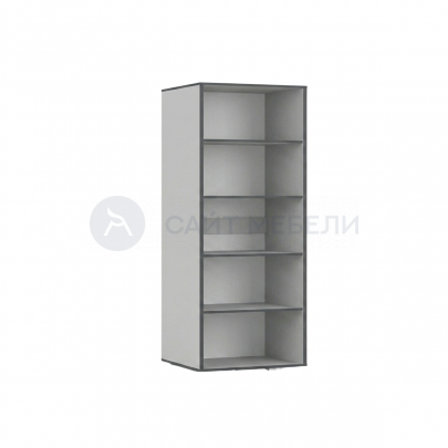 Стеллаж Комфорт 600х46х208 на ножках (Серый/Графит)