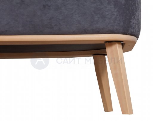 Диван Жирон (SENSEY STEEL GREY/Бесцветный Лак)