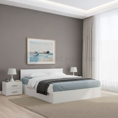 Кровать двуспальная КР 1800 180х200 (Белый)