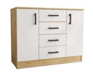 Комод К1000-2Д (Дуб вотан/Белый)