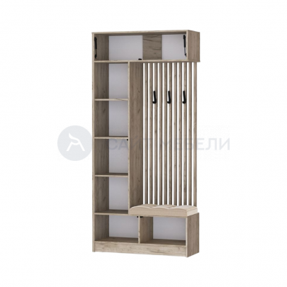 Прихожая Руэлла ЦС (Дуб крафт серый/Дуб крафт белый)