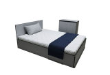 Кровать двуспальная КР 1400 140х200 (Серый/Графит)