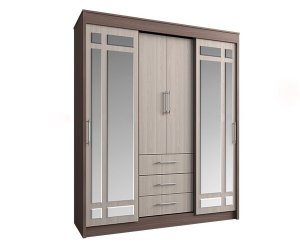 Шкаф–купе Андрей-1 (Ясень Шимо темный/светлый)