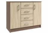 Комод К1000-2Д (Ясень Шимо темный/светлый)