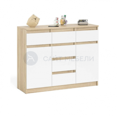 Комод Норд №5 (Дуб сонома/Белый)