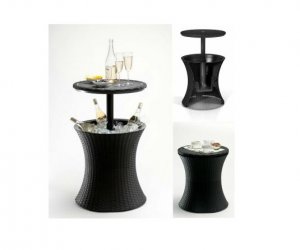 Стол COOL BAR RATTAN (Антрацит)
