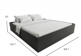 Кровать-тахта двуспальная Комфорт КР 1800 без спинки 180х190 (Графит)