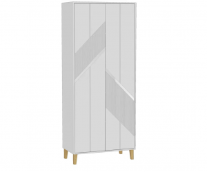 Шкаф 2х-створчатый Непал платяной (Белый холст/Белый)
