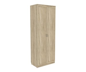 Шкаф 2-х дверный (створчатый) для одежды со штангой и полками (Дуб сонома)