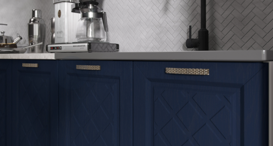 Кухня Агава 1600 (Акация белая/Сапфир)