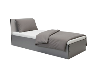 Кровать КР 800 80х200 (Серый/Графит)