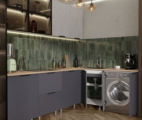 Кухня Гранд Жемчуг/Грей софт (Цена за пог. м.)