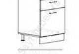 Кухня Бостон шкаф нижний с 3 ящиками шня3 500 (мдф белый глянец)