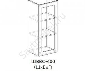 Кухня Прага, Квадро, Квадро лофт ШВВС-400 (скай)