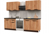 Кухонный гарнитур Паола 2.0 МДФ Венге/Дуб крафт золотой