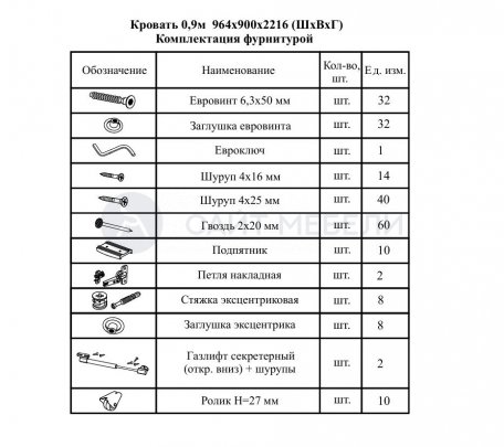 Кровать Астра 900х2000 с ящиками и полкой (Белый)