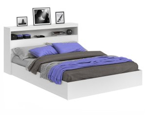 Кровать с прикроватным блоком Бася 1600х2000 (Белый)