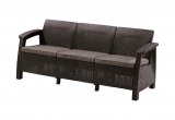 Уличный (садовый) трехместный диван  Corfu Love Seat Max (Коричневый)