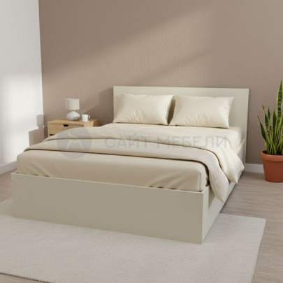 Кровать двуспальная КР 1600 160х200 (Ваниль)