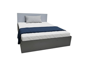 Кровать двуспальная Комфорт КР 1400 140х200 (Серый/Графит)