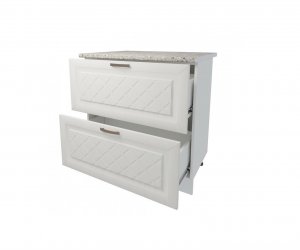 Кухня Агава шкаф нижний комод 2 ящика Н800-2Я (Агава светлая) ст-ца в комплекте
