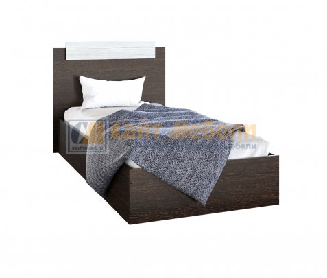 Односпальная кровать с матрасом (пружин.) 900х2000 (Венге/Лоредо)