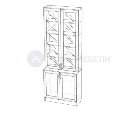 Шкаф книжный 800 МДФ (В ассортименте)
