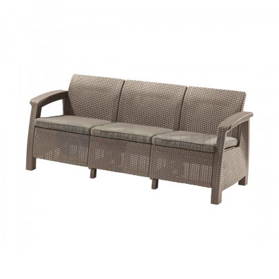 Уличный (садовый) трехместный диван  Corfu Love Seat Max (Капучино-песок)