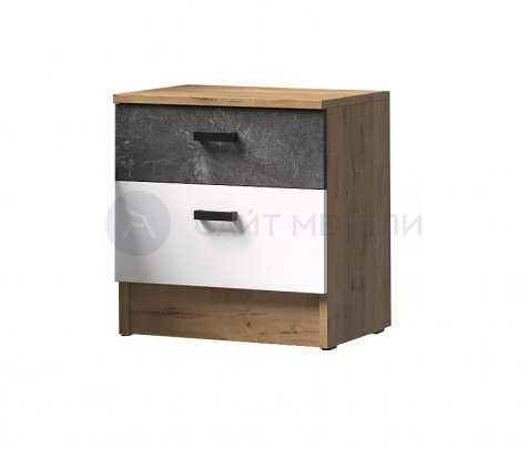 Тумба прикроватная Адель (Дуб вотан/Белый)